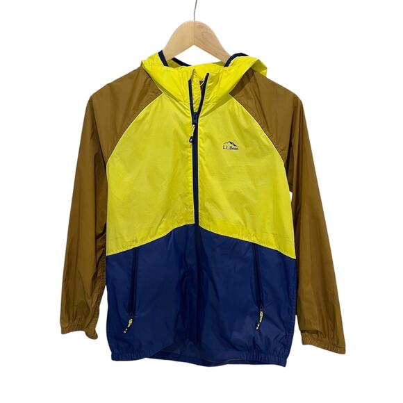 LL Bean Kids' Wind and Rain Jacket Full Zip Hooded Women's Large 14-16 Pockets - Picture 1 of 7